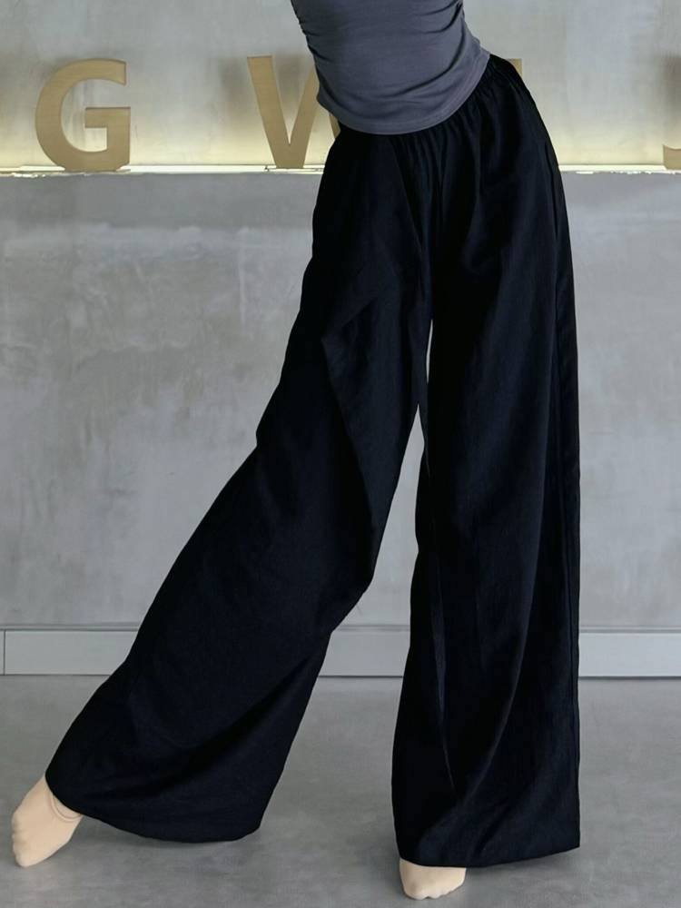 Modern dance pants in summer thin practice pants elegant leg pants loose dance pants classical dance straight pants men and women