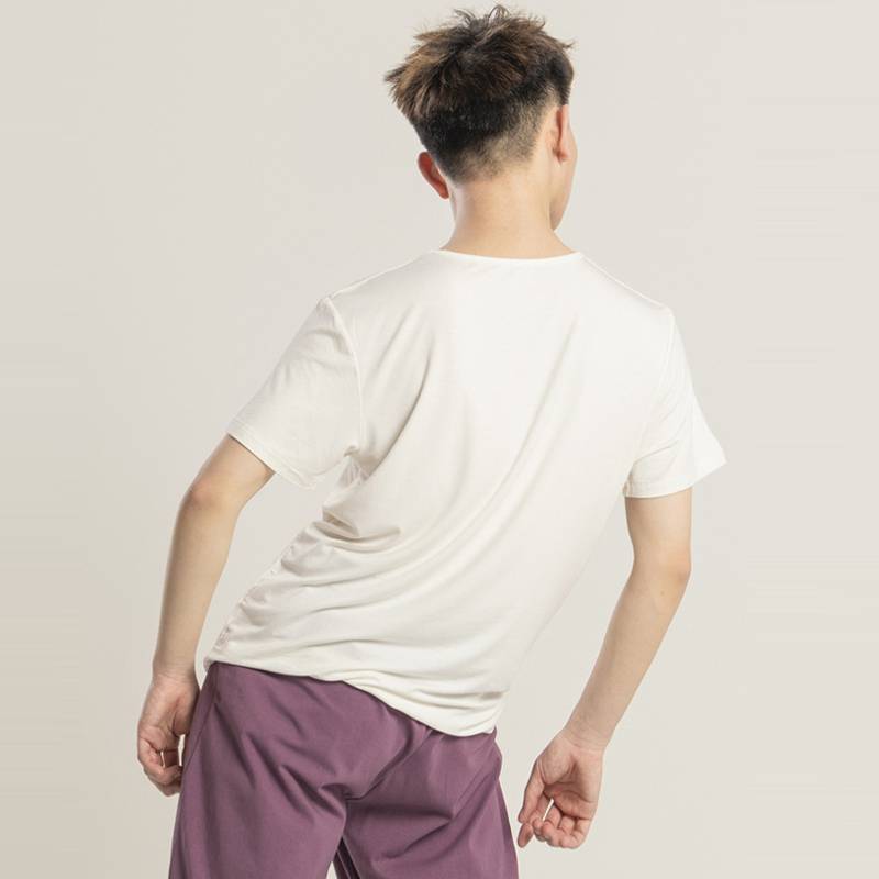 Modern dance exercise service male Modal short -sleeved top loose art test dance service square dance dance clothing base training suit
