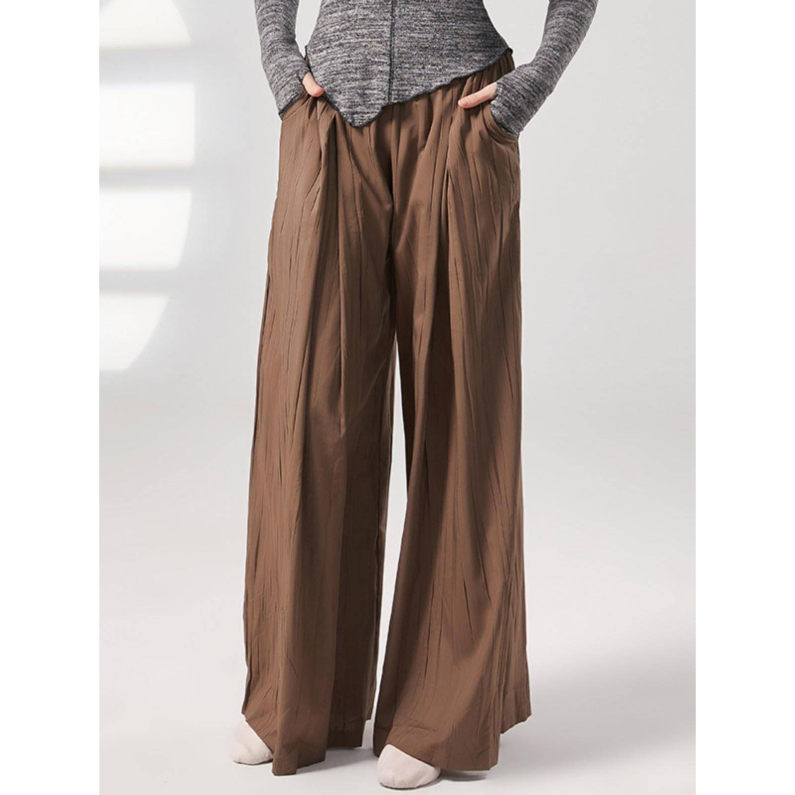 Modern dance exercises, autumn and winter wide -leg pants, Chinese classical dance clothing female teacher teacher class dance pants