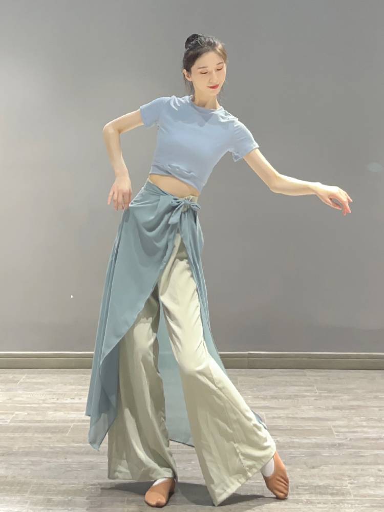 Classical dance elegant pants new national style dance pants women's loose and thin Chinese dance performance service modern dance trousers