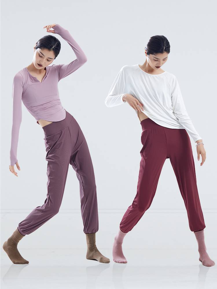 Dance Modern Dance Pants Bid -footed radish pants loose sports yoga body training clothing classical dance pants