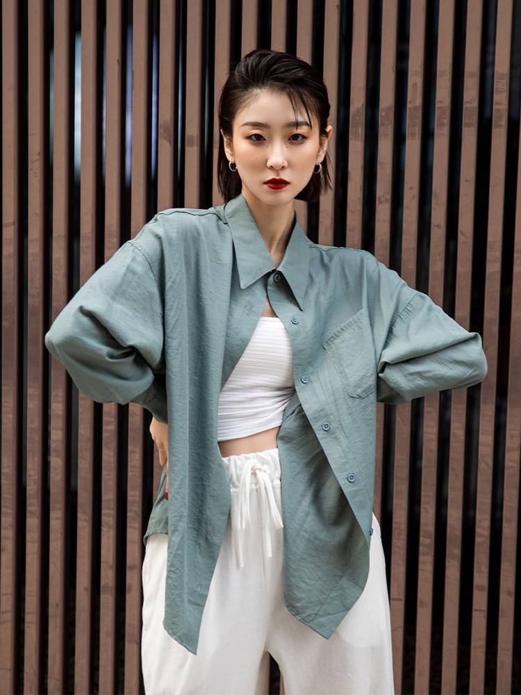 Z-04 Modern Dance Shirt Practice Men's Women's Performance Services Sweet Performance Series Flowing Outstanding Long-sleeved Dance Student Match