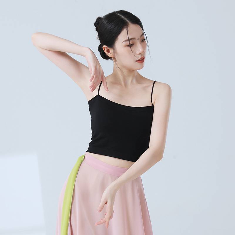 Classical modern national dance suspender vest female wearing chest pads with chest pads with beautiful back ballet practice bra