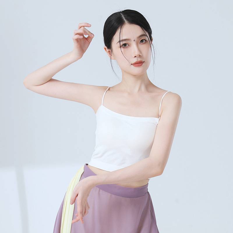 Classical modern national dance suspender vest female wearing chest pads with chest pads with beautiful back ballet practice bra