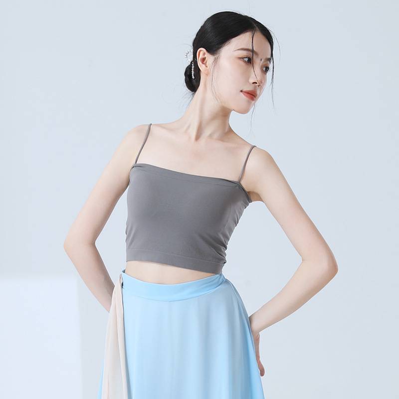 Classical modern national dance suspender vest female wearing chest pads with chest pads with beautiful back ballet practice bra