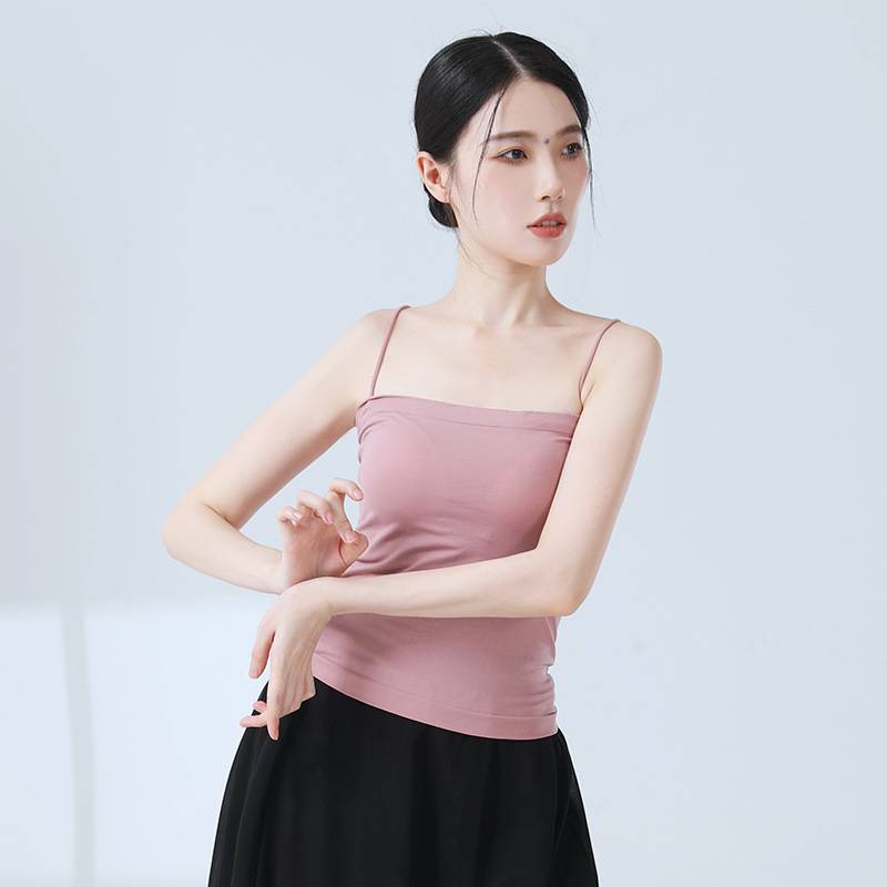 Classical modern national dance suspender vest female wearing chest pads with chest pads with beautiful back ballet practice bra