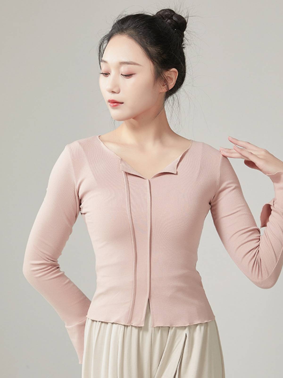 Classical Dance Dance Funny Female Autumn Long -sleeved Adult Dance Training Services Chinese Modern Dance Teacher Performance Server top