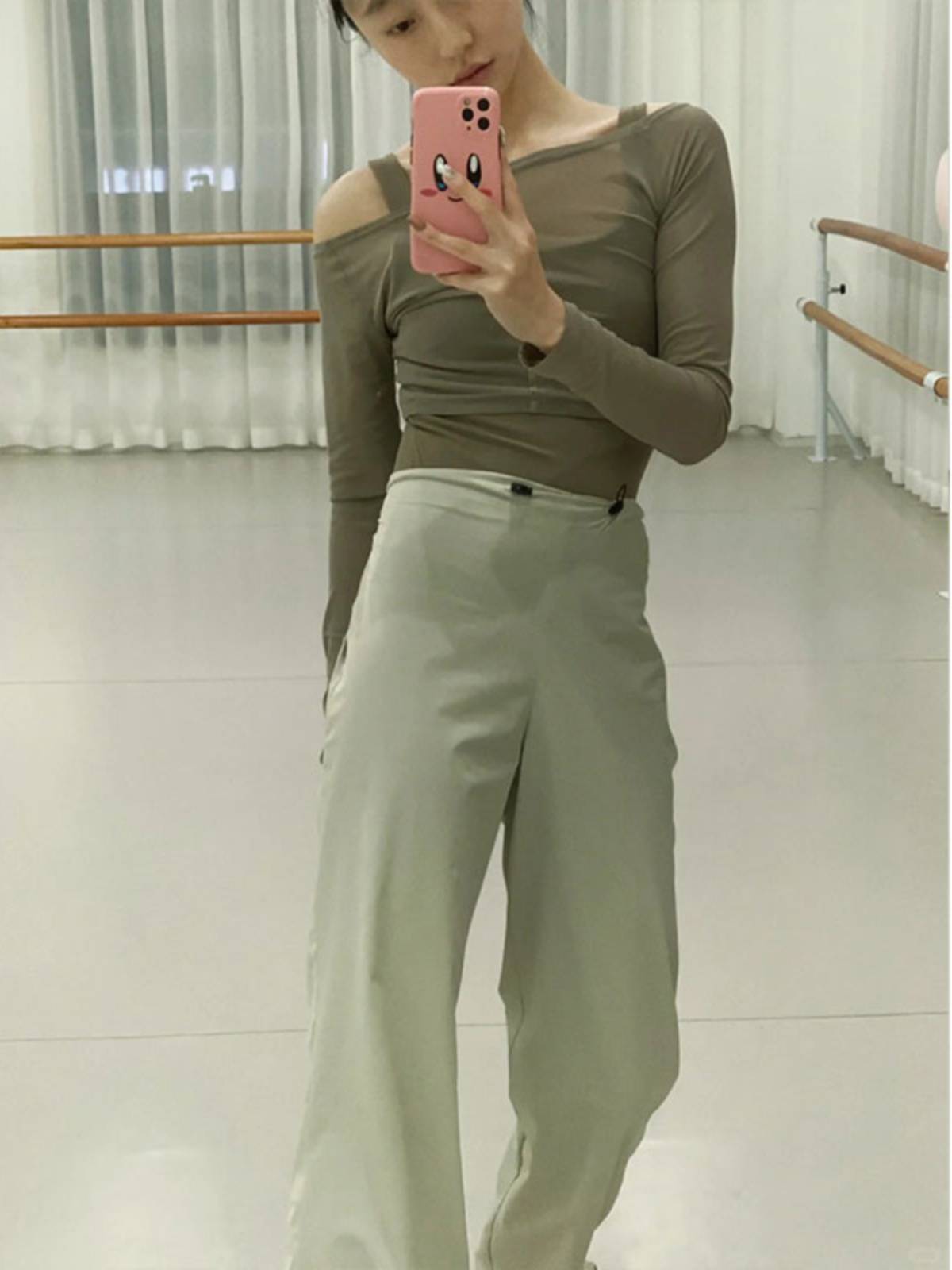 Silent texture ballet pants female summer niche sports loose straight beam legs comfortable yoga pants