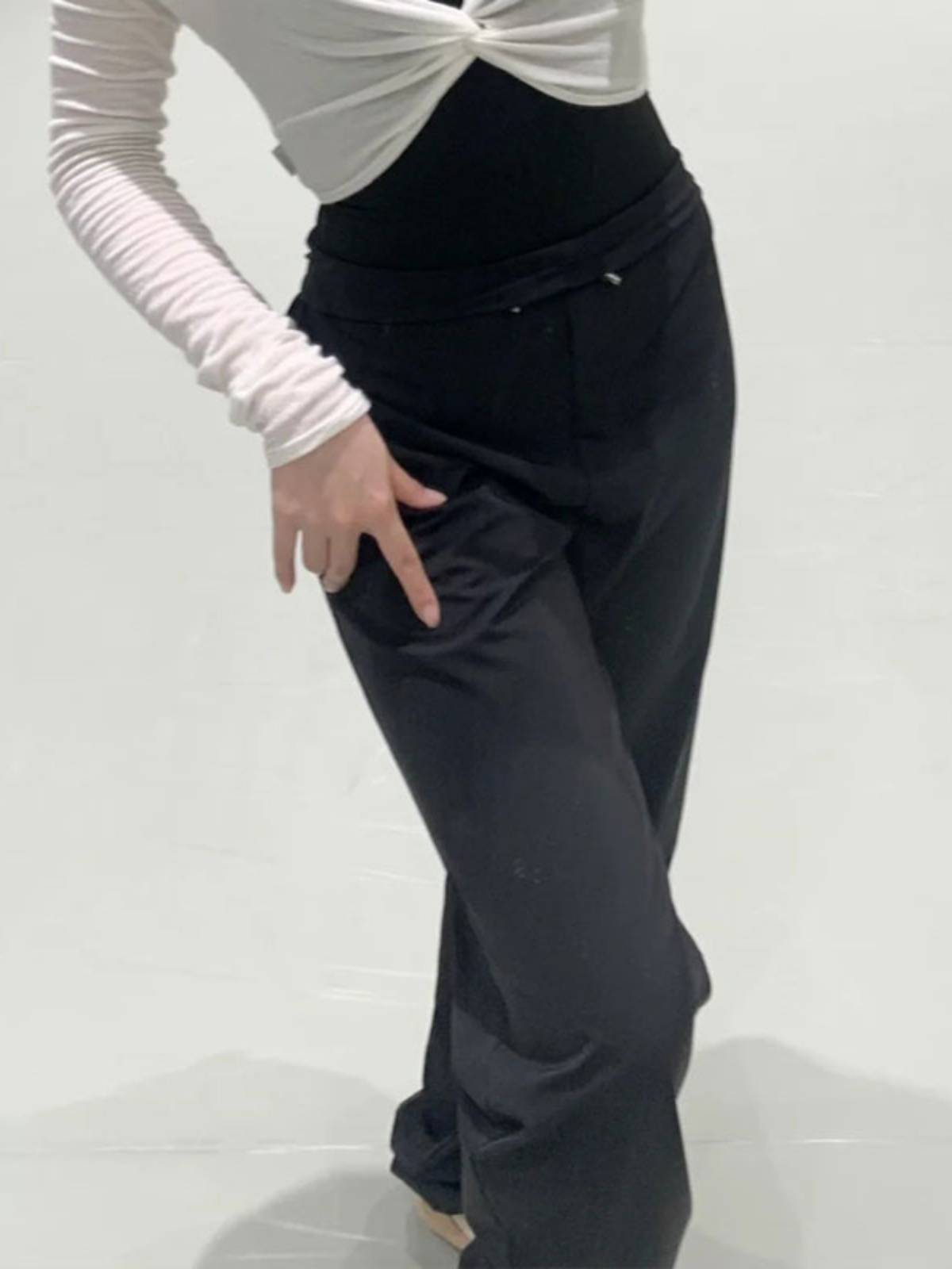 Silent texture ballet pants female summer niche sports loose straight beam legs comfortable yoga pants