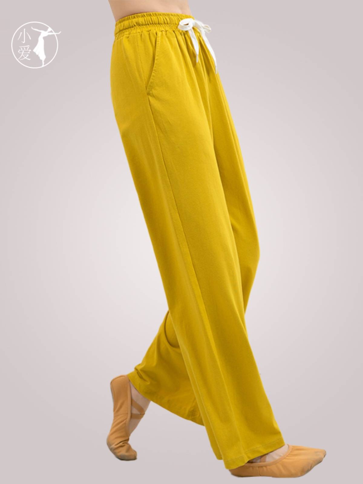 Modern dance dance clothing practice clothes cotton pants black loose adult lace ethnic classic straight pants