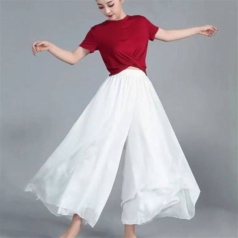 Dance wide -leg pants are suitable for dancing and wearing dedicated dance pants skirts.