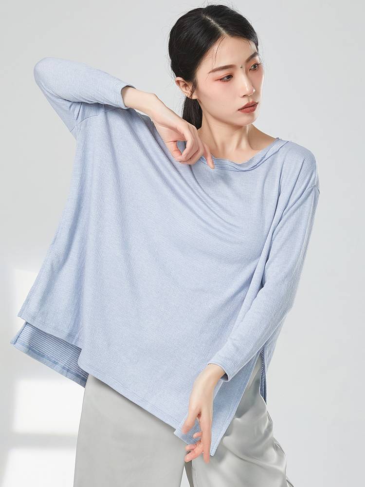 New Modern Dance Practice Clothing Lazy Loose Temperature Bat Sleeve Dance Top Classical Dance Men and Women Same Clothing