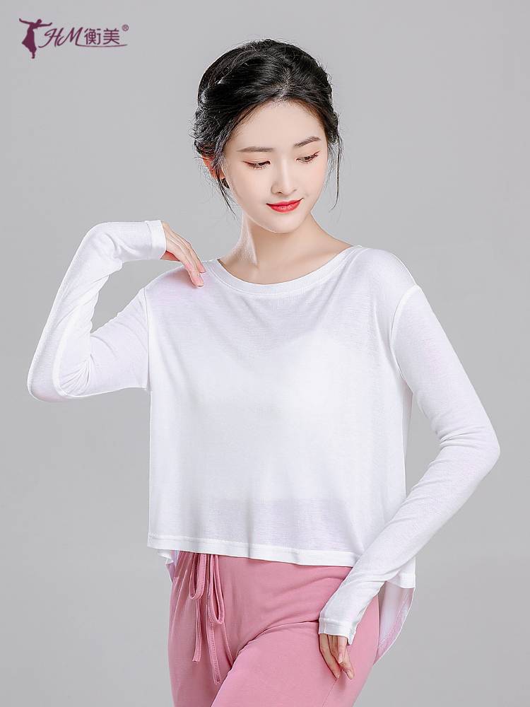 Dance practice clothing Female loose thin breathable blouse long -sleeved long sleeves reflect the classical Chinese performance of the dance