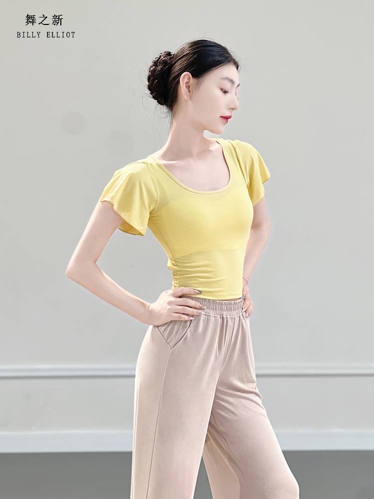 Dance top Women's new short -sleeved ballet training clothes Modern dance exercise clothes summer classical dance clothing