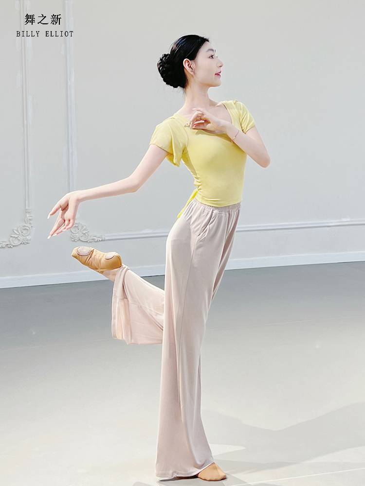 Dance top Women's new short -sleeved ballet training clothes Modern dance exercise clothes summer classical dance clothing