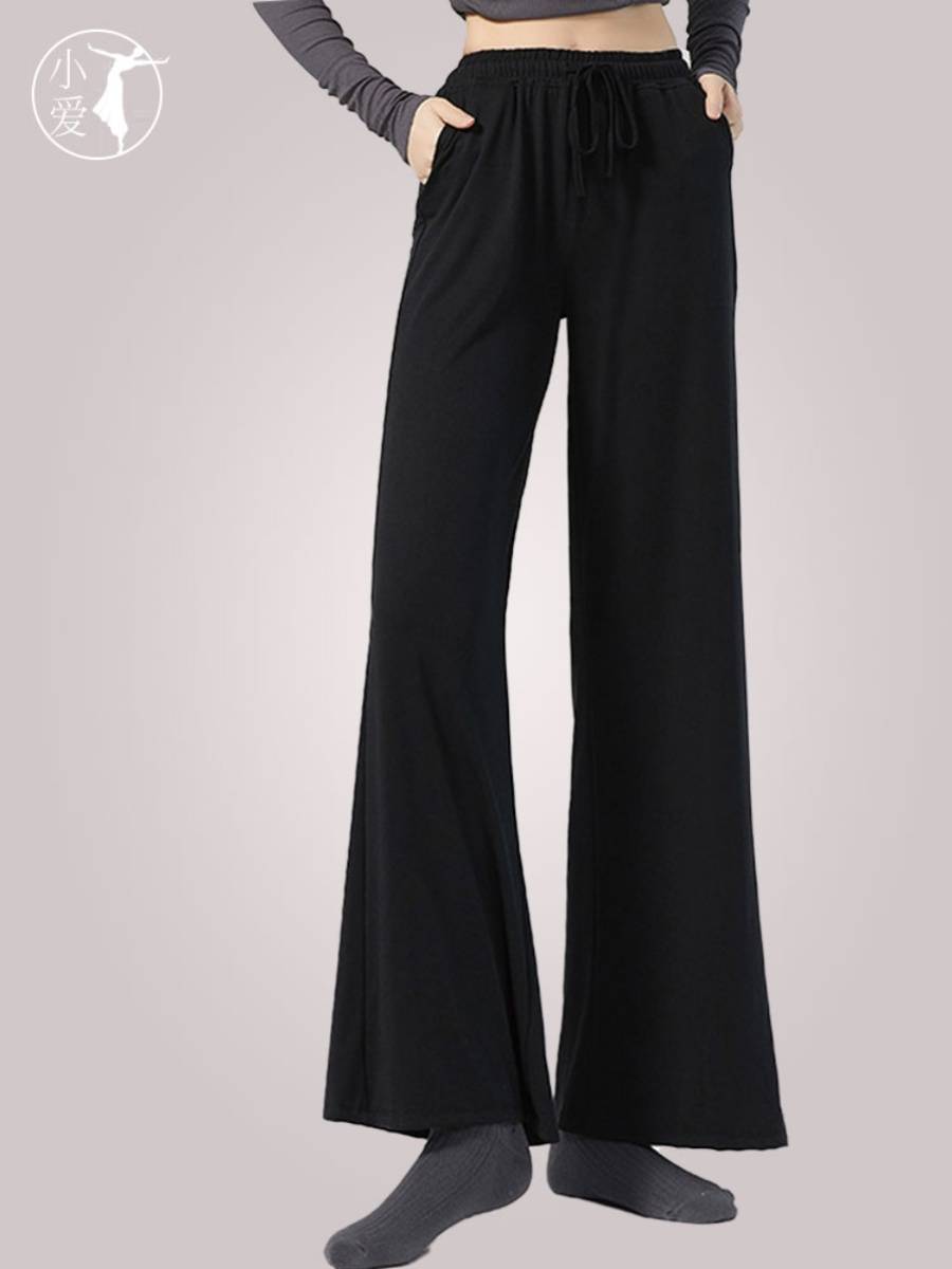 Extended Modern Dance Four Seasons Copper Copper Pants Pants Pants Pants Purple Gray Gray Relatively Legs Long Relief Hip Line