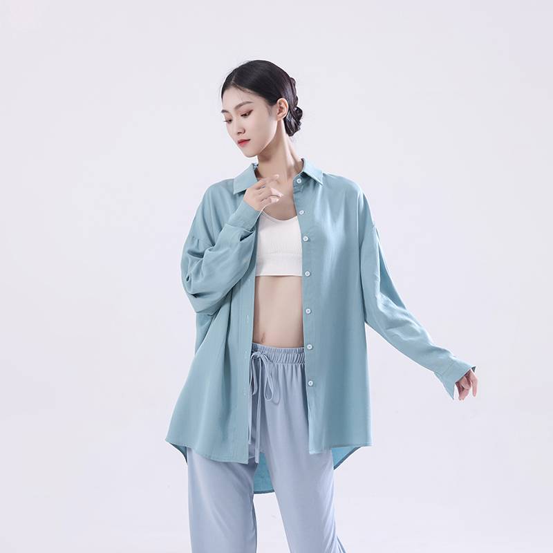 Modern dance shirt dance practice clothes loose top, female shape training clothing classical dance performance clothing gown