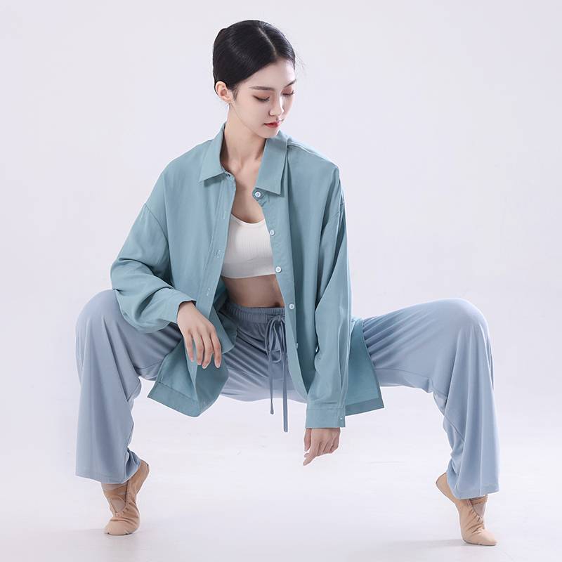 Modern dance shirt dance practice clothes loose top, female shape training clothing classical dance performance clothing gown