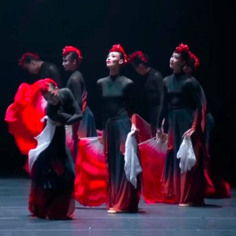 New Classical Dance Jiaozhou Yangge Modern Dance Haiyang Lift Dragon King Fan Dance Dance Dance Series Dance Art Exam