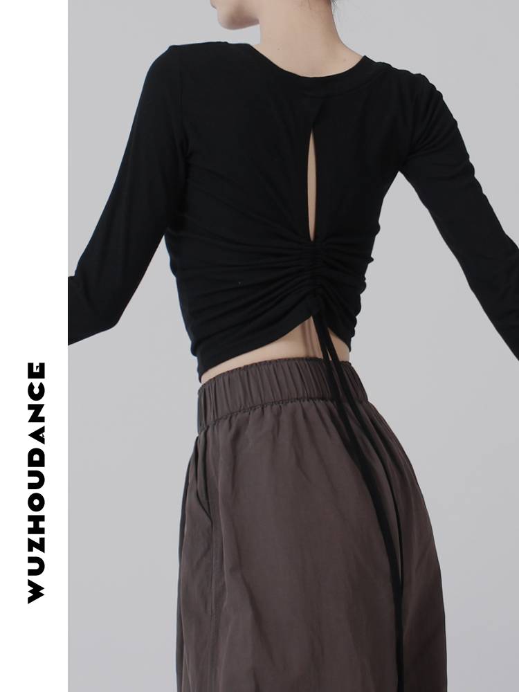 Dancezhou Danus Ballet Dance exercises Modern dance design sense pumping tape waist fold professional advanced dancers top