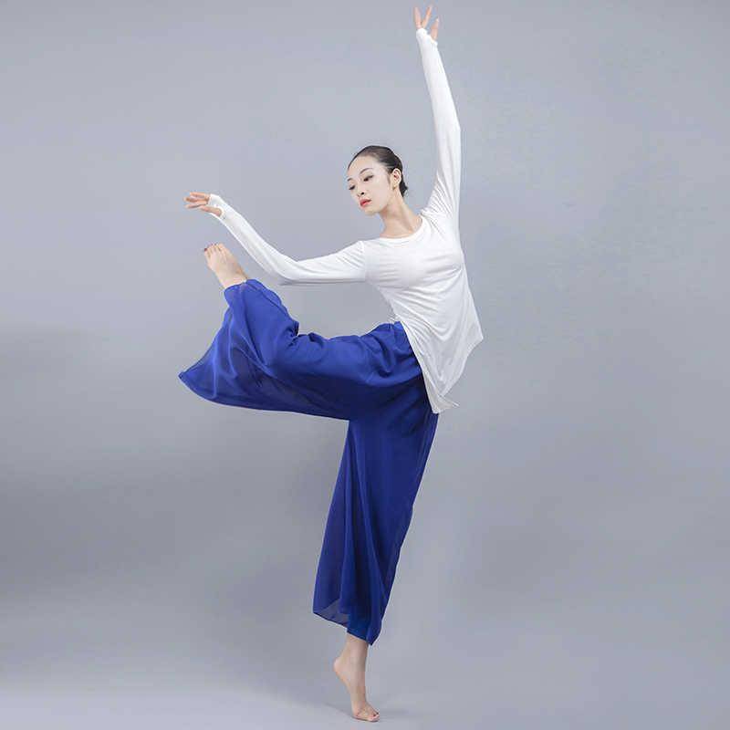 Autumn and summer dance practice service female adult Modal long -sleeved top jacket finger modern dance teacher dance suit