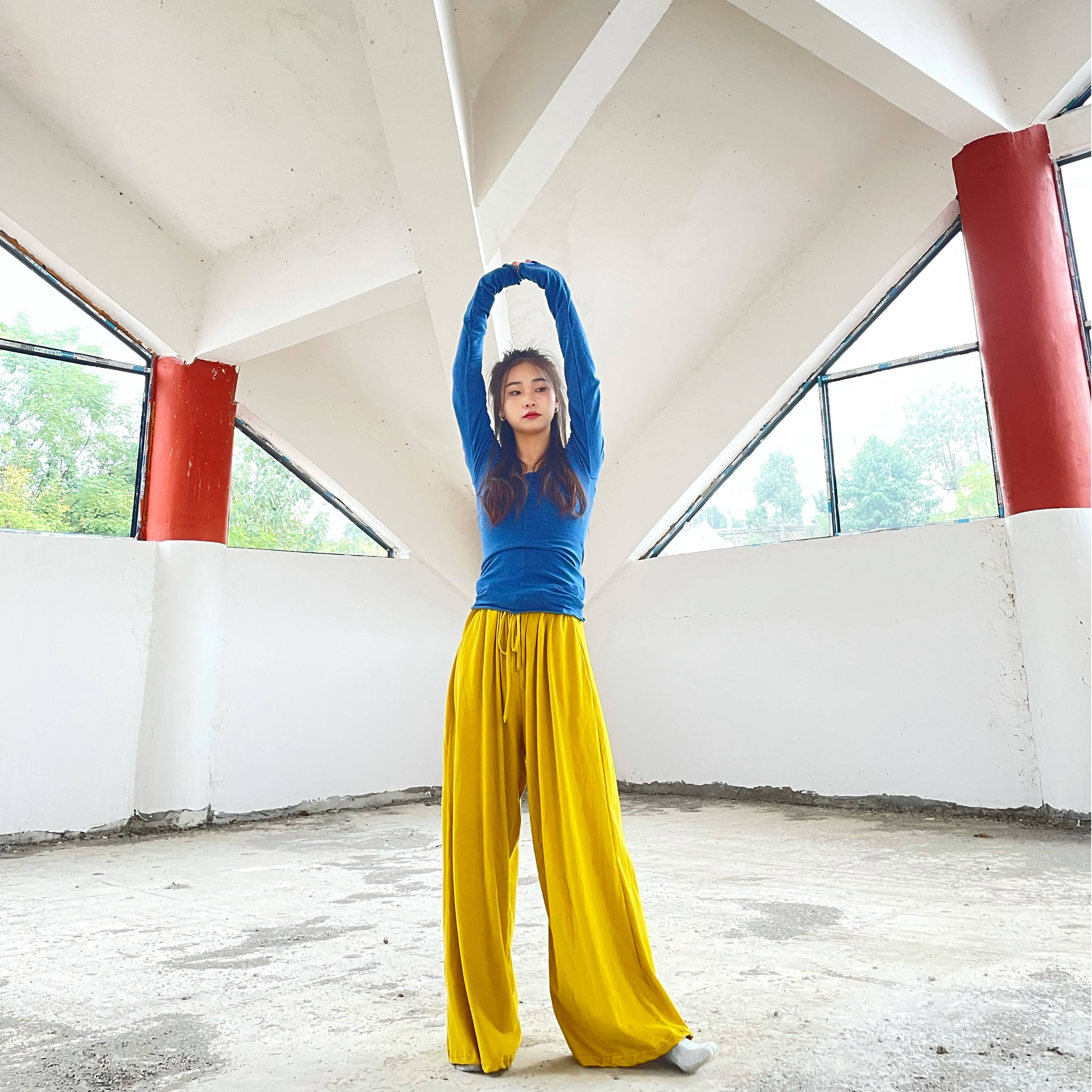 Unique Dance Modern Dance Pants Daily Practice Daily Practice Loose Pants Men and Women's same straight -legged pants