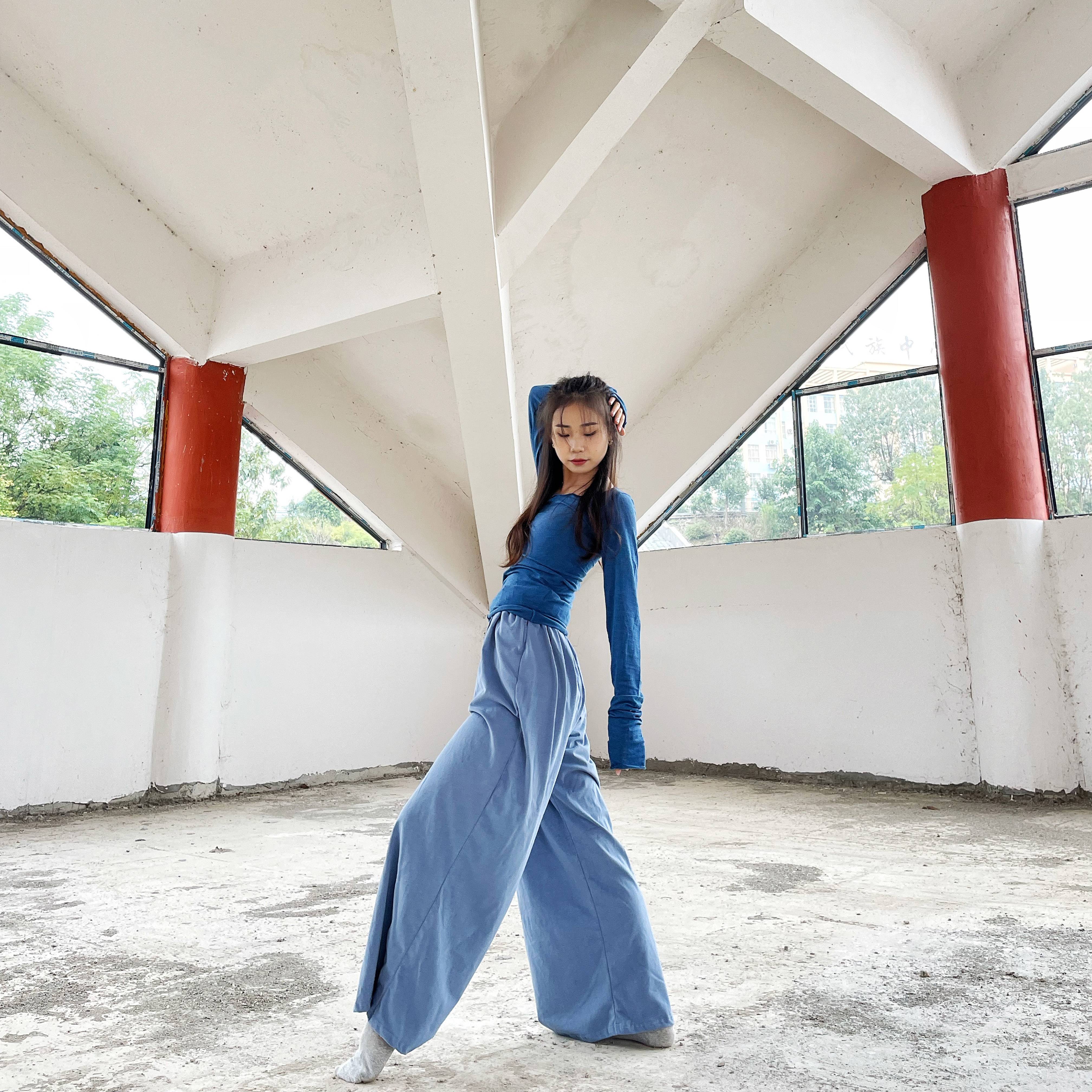 Unique Dance Modern Dance Pants Daily Practice Daily Practice Loose Pants Men and Women's same straight -legged pants