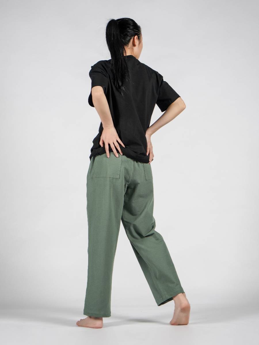Put a th351 modern dance practice pants men's and women's same models of cotton loose dance nine -point straight -legged trousers