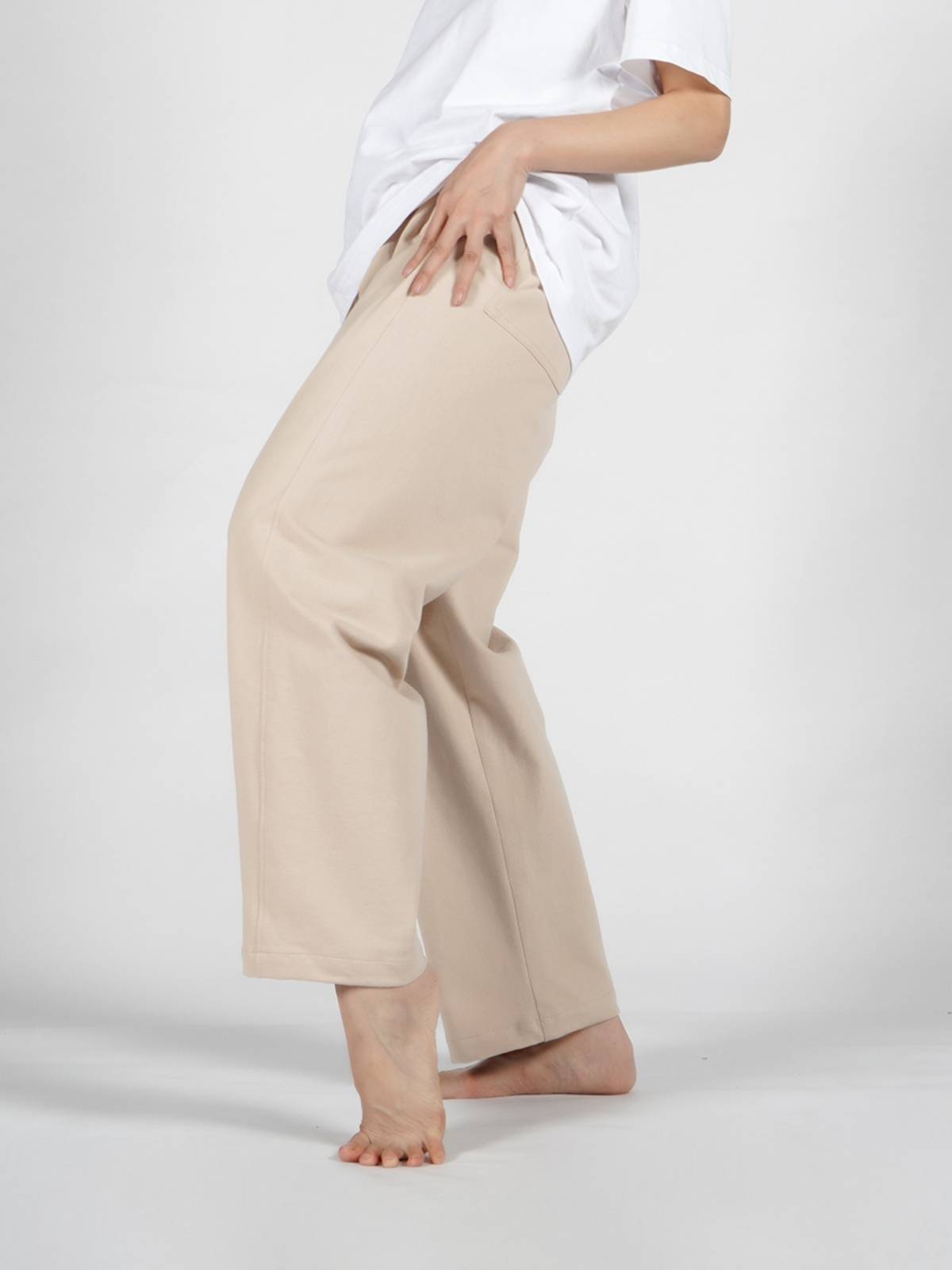 Put a th351 modern dance practice pants men's and women's same models of cotton loose dance nine -point straight -legged trousers