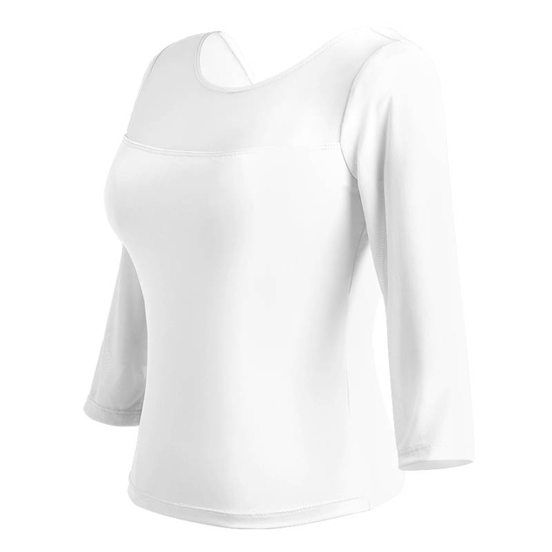 Dance clothing top female summer seven -point sleeve exercise, adult modern dance gauze black classical Chinese dance clothing
