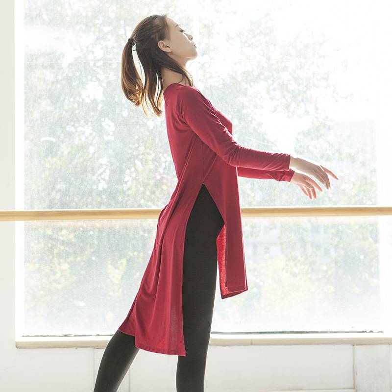 Loose modern dance top yoga dance service foundation training modern dance long sleeve practice service classical dance service