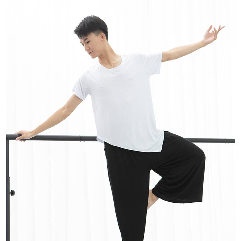 Spot Dance Art Test Form Male Black Sleeve Loose Ballet Leeing Classical S Latin Modern Dance Practice