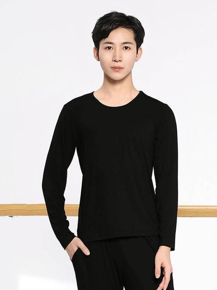 Dance men's practice suit set art test -shaped sportswear Modal jacket loose modern dance student training service nation