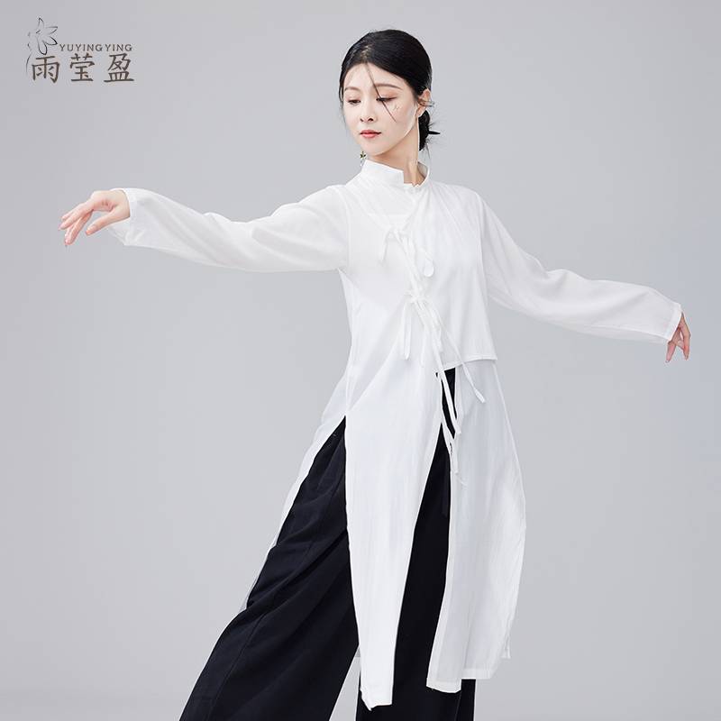 Classical dance dance long shirt modern dance elegant and versatile exercise clothing Chinese dance high -level sensor loose top