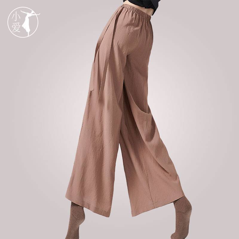 Dance service modern dance training pants ribbon, elegant wide leg pants new classical dance exercise, loose professional dance pants