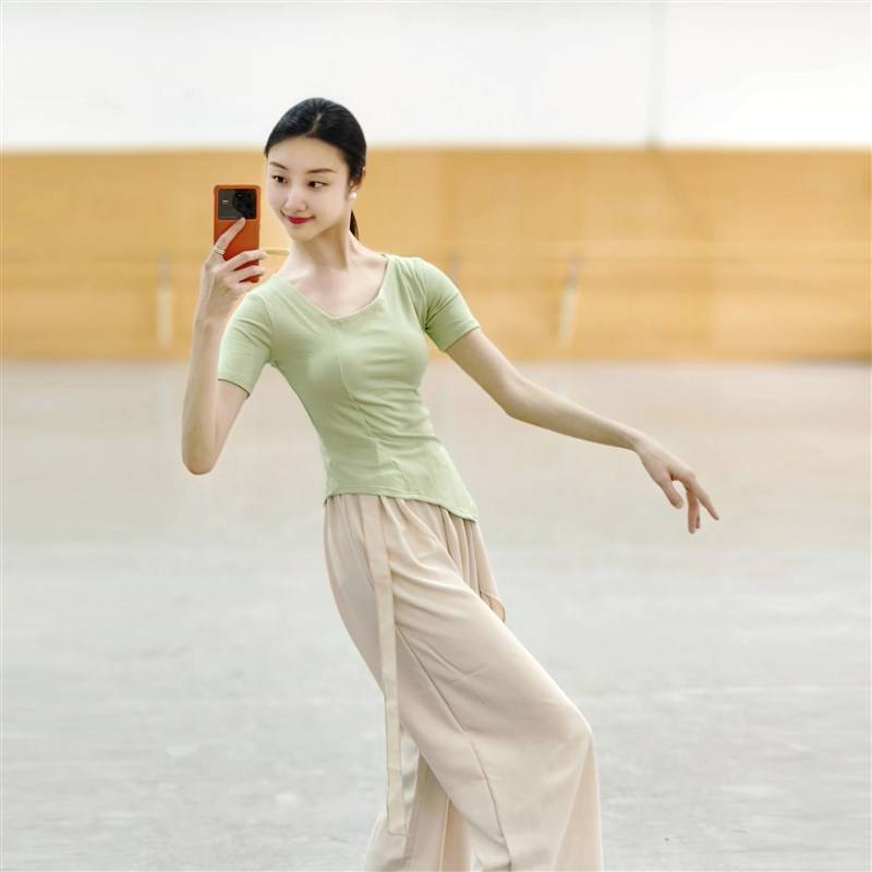 Spot short -sleeved modern dance exercise yoga dance service slim classical dance N shape