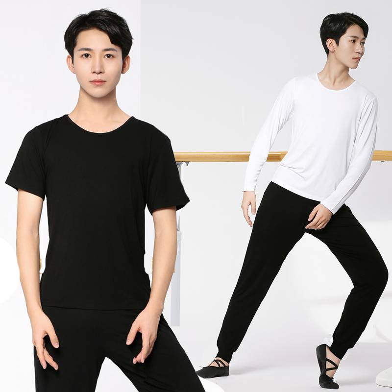 Dance men's practice suit set art test -shaped sportswear Modal jacket loose modern dance student training service nation