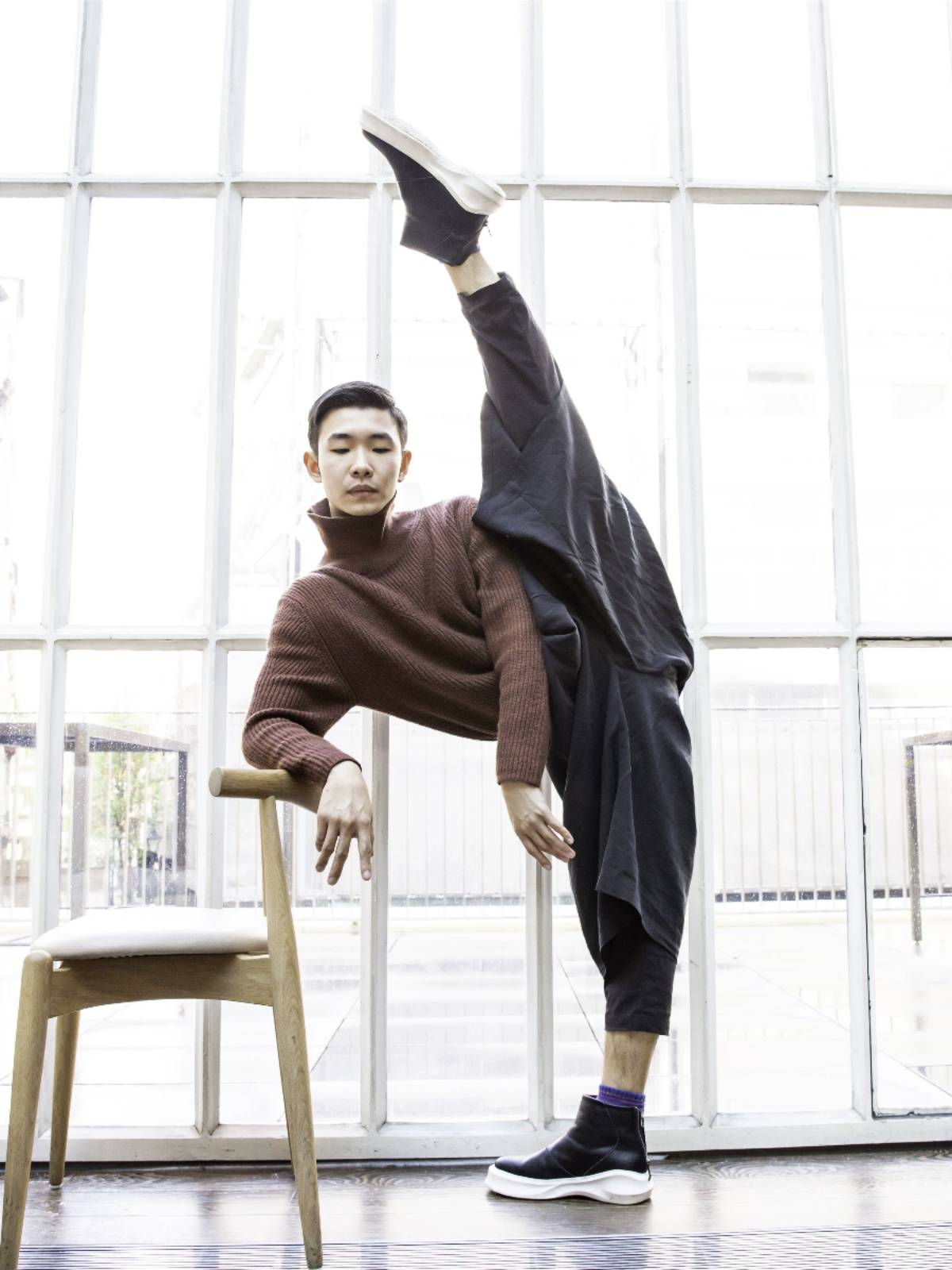 S15 Modern Dance Pants Pants Performance Services Loose and Slender Chinese Wind Training Pants Dance Pants Wide Legs Nine -point skirt