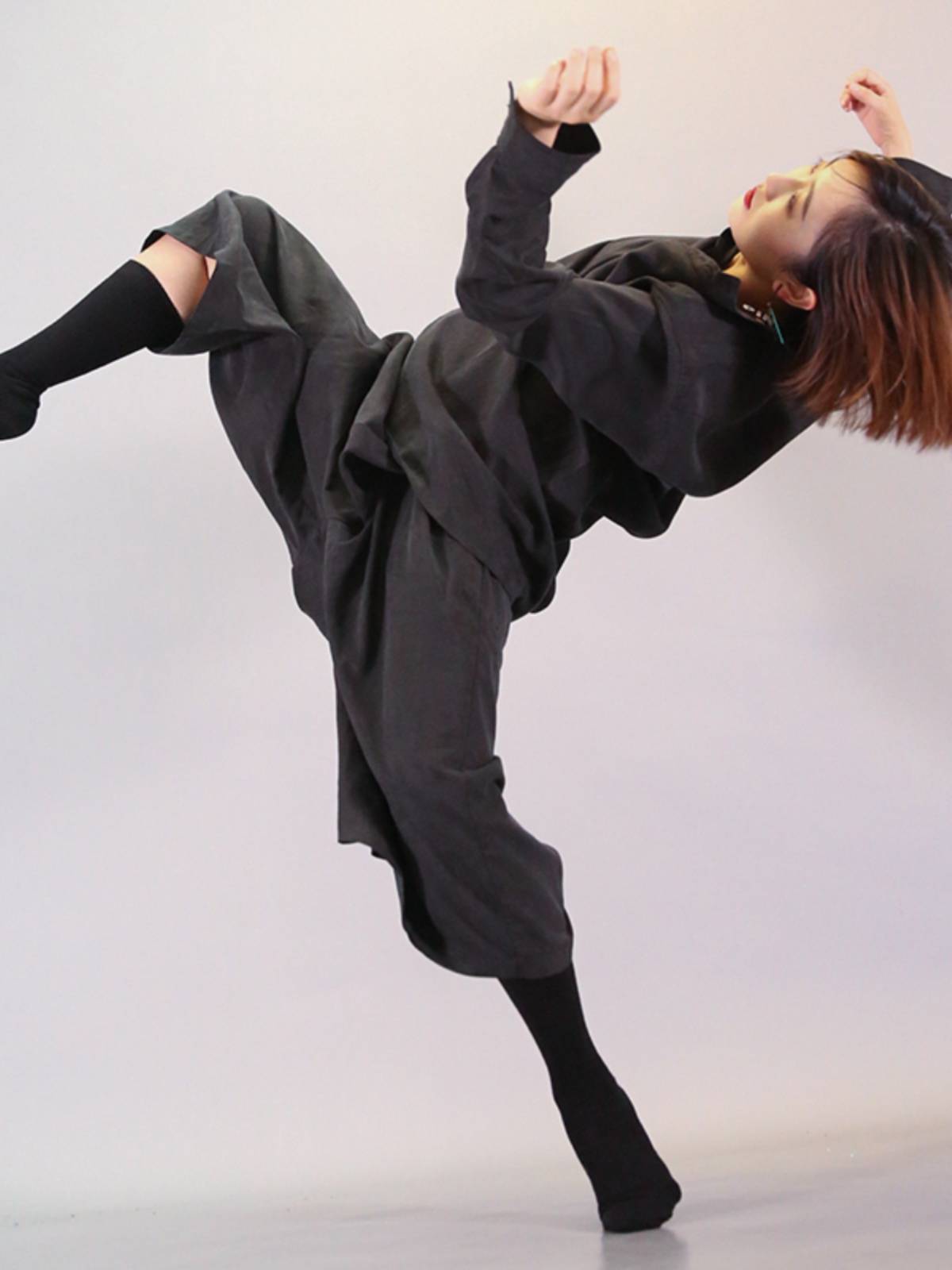 S15 Modern Dance Pants Pants Performance Services Loose and Slender Chinese Wind Training Pants Dance Pants Wide Legs Nine -point skirt