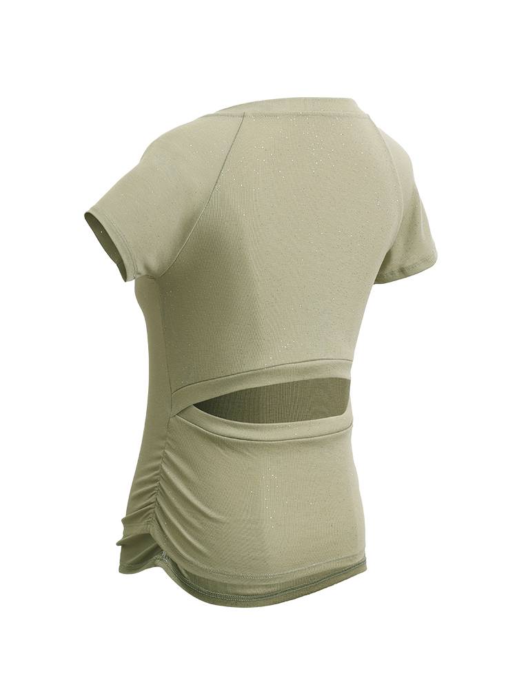 The Chinese classic dance dress with a thin waist and a short shoulder, modern dance