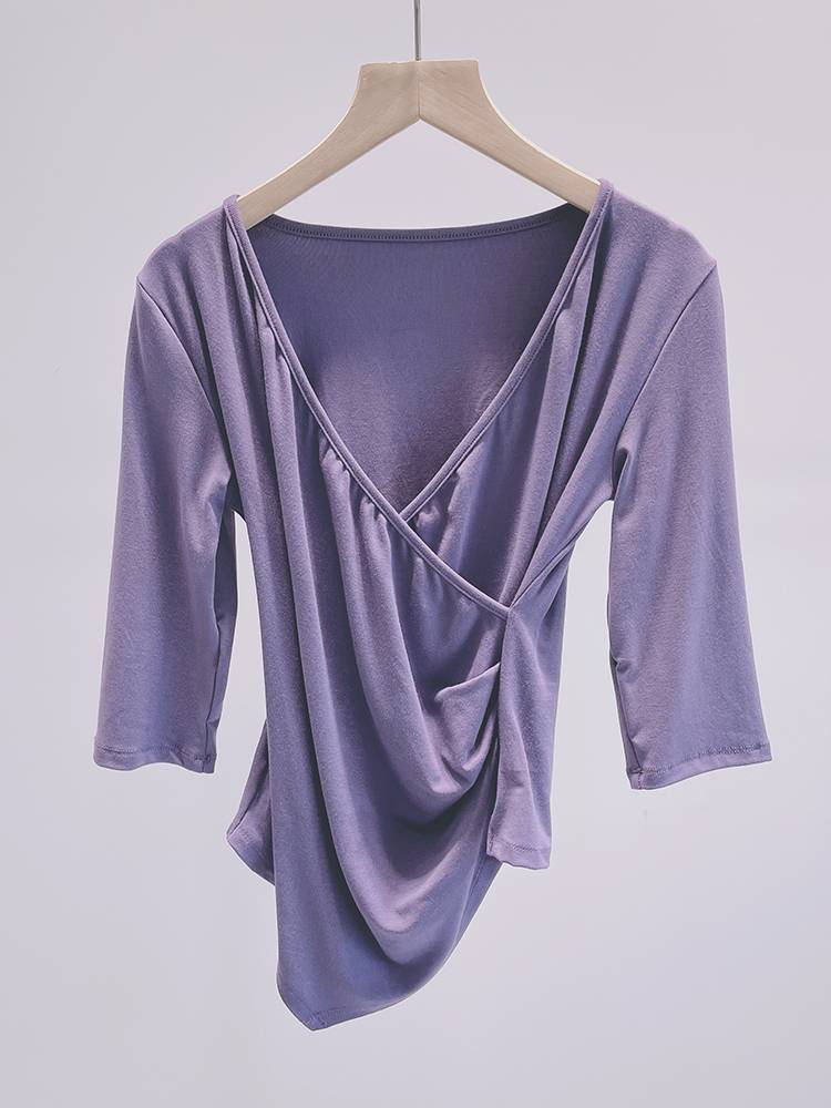 The new model is thin modern dance service classical dance Chinese dance body training service training service, short -sleeved dancing top