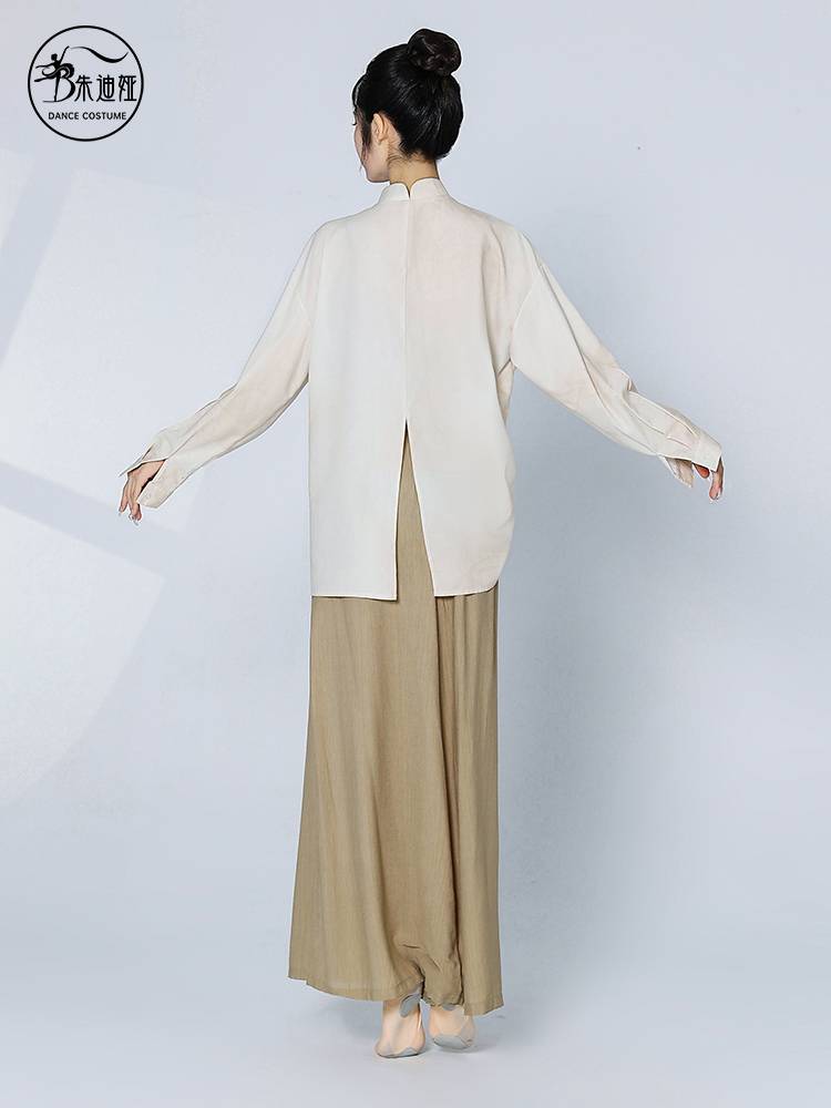 Summer modern dance shirt adult daily versatile dance uniforms loose long sleeve tops are better to see one practice uniform