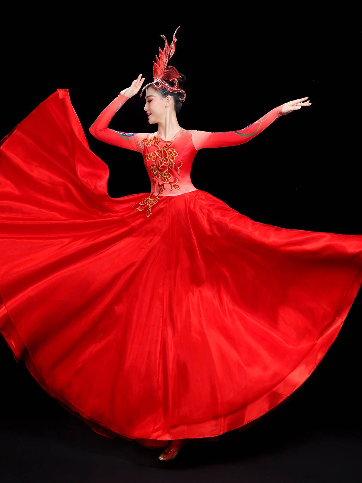 The opening dance dance skirt performance clothes, my motherland dance service modern dance long skirt performance clothing