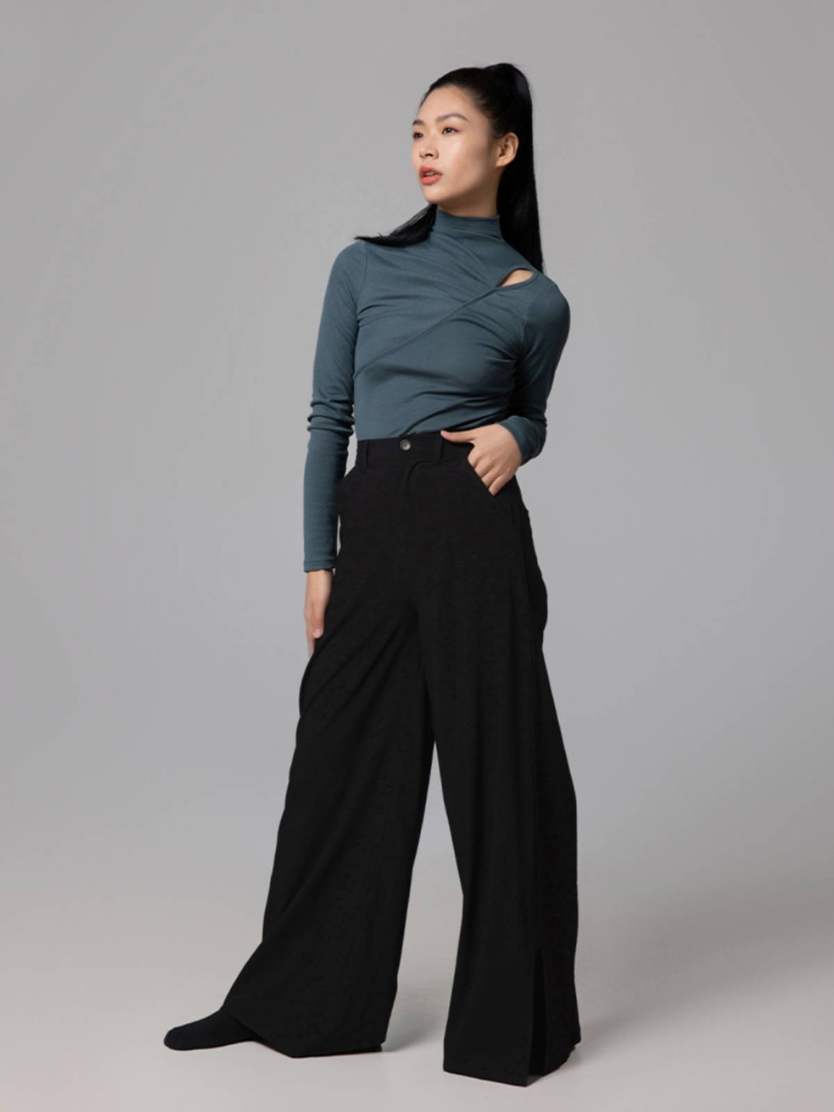 S87 dance pants high -waisted teacher in class clothes wearing merit dance dance service female dance service summer new modern dance pants