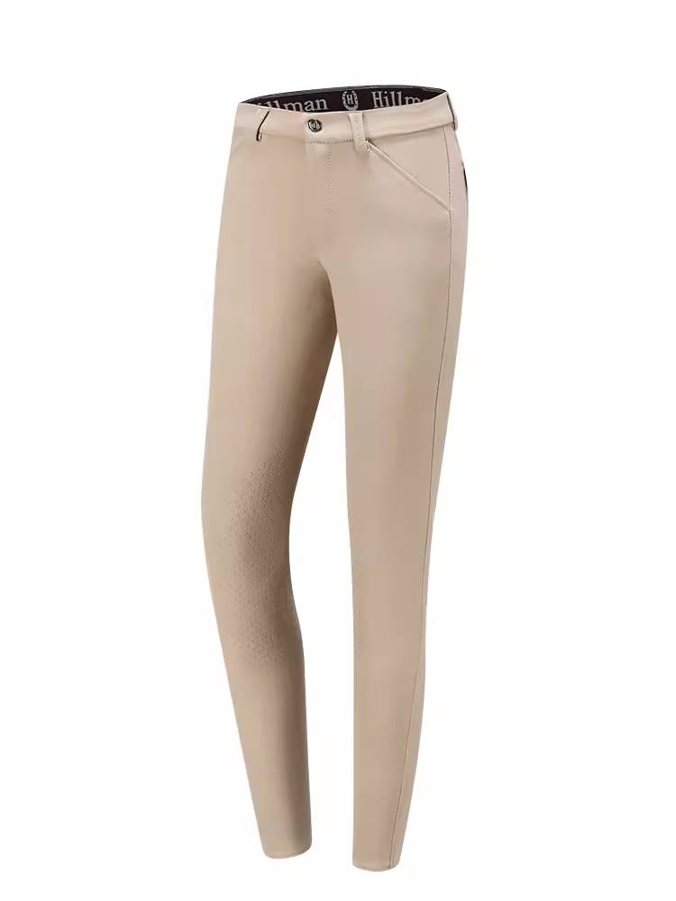 Adult spring and summer equestrian pants men's and female riding anti -sliding trousers, dry silicon glue high -waisted white riding pants riding clothes