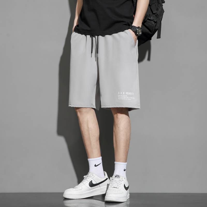 Cut the Ice Silk shorts Men's Summer Summer Dry Five -point Pants Loose, Permanent Casual Pants Sports Horse Pants