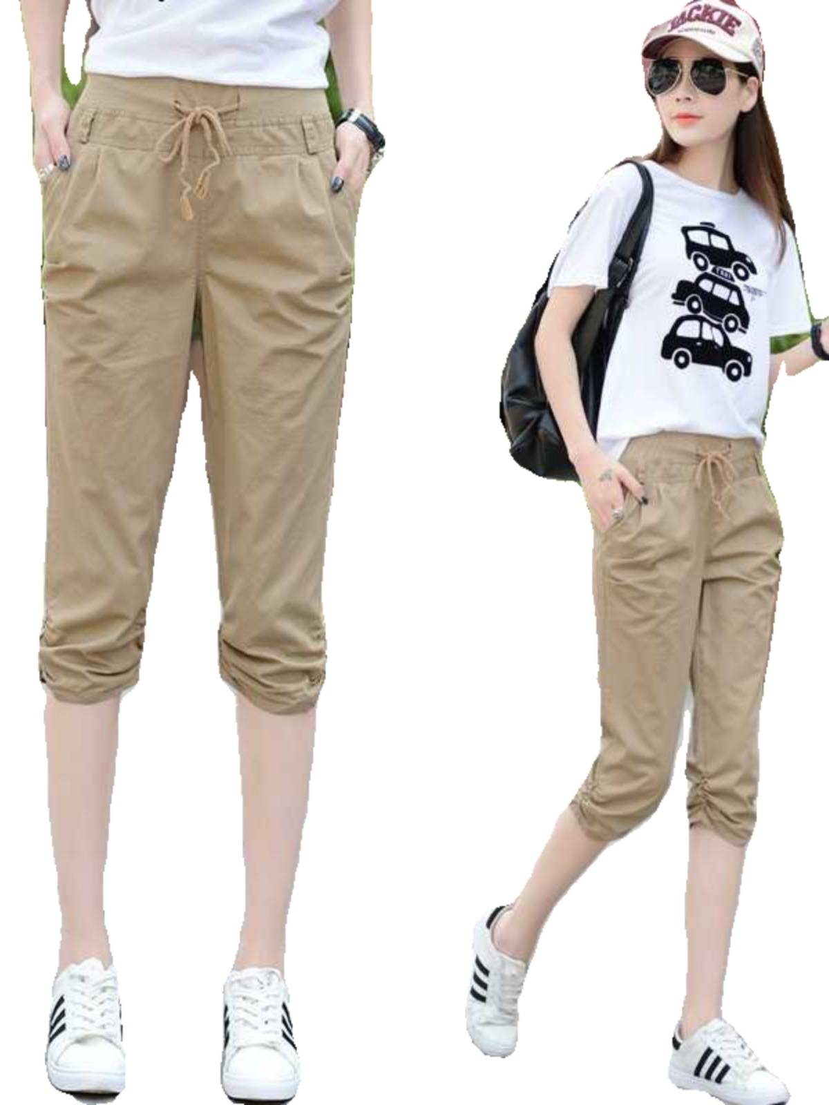 Seven -point trousers female summer casual pants 2024 new loose Haron pants versatile small feet thin pants thin pants thin