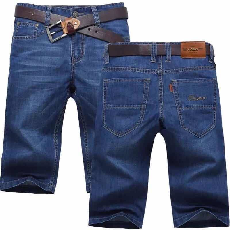 Summer thin denim shorts, men's pants pants loose straight tube trend wild pants casual cropped pants and pants