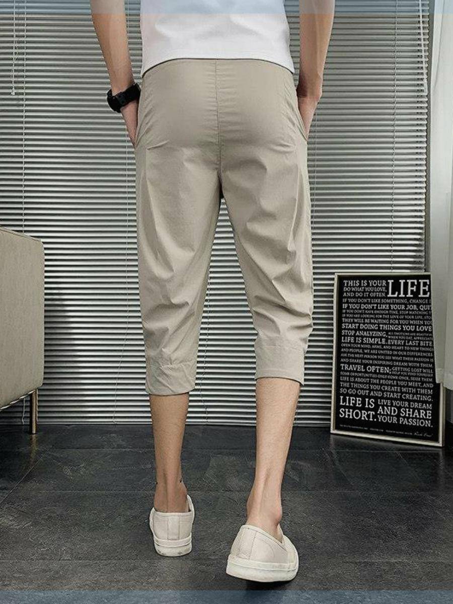 Summer casual shorts men's tide brand pants thin cropped jeans Korean version of the trendy loose middle pants Haron slim pants
