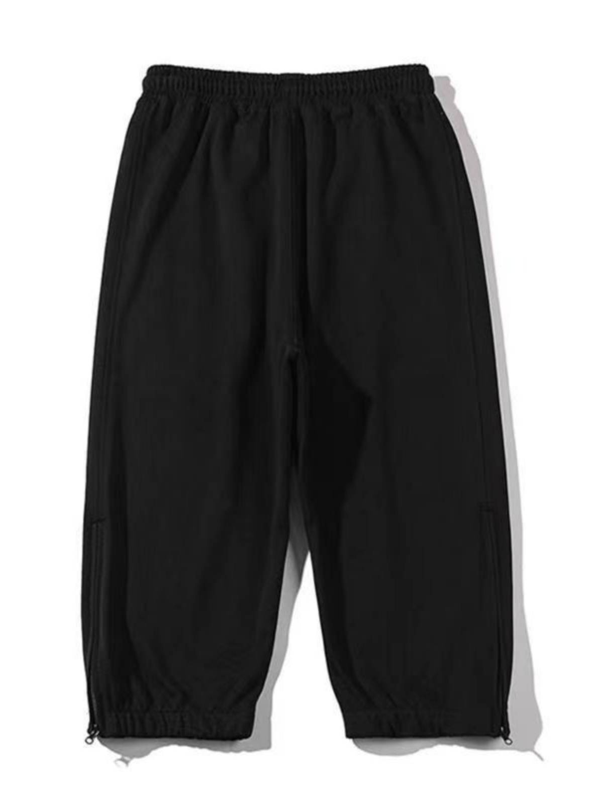 Large -size 300 catties of jeans Men's loose casual outer wearing shorts, zipper stitching trendy horse pants bouquet footweight pants 2